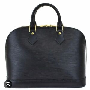 Danier Black Genuine Leather Alma Shell-Shape Handbag